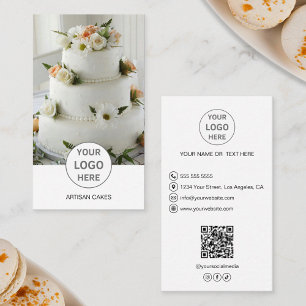 Cake Bakery Logo Photo Business Card