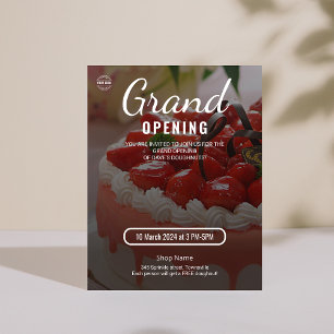 Cake Bakery Shop Business Grand Opening Flyer