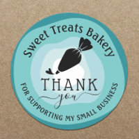 Cake Bakery Thank You For Your Order Teal Shades