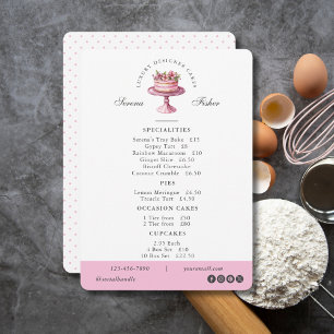 Cake Bakery Your Own Logo Cafe Menu Price List