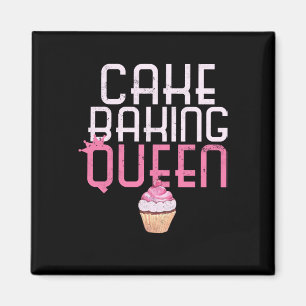 Cake Baking Queen Cupcake Bakers Pastry Magnet