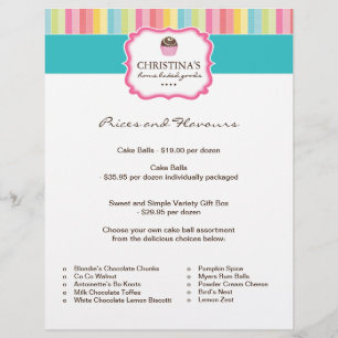 Cake Ball Price List Flyer