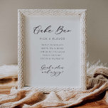 Cake Bar Wedding Print Sign Reception Decor<br><div class="desc">Our cake bar display sign features hand lettered typography for a minimal and elegant way to let your guests choose their favourite flavour of cake at your wedding reception or event.</div>