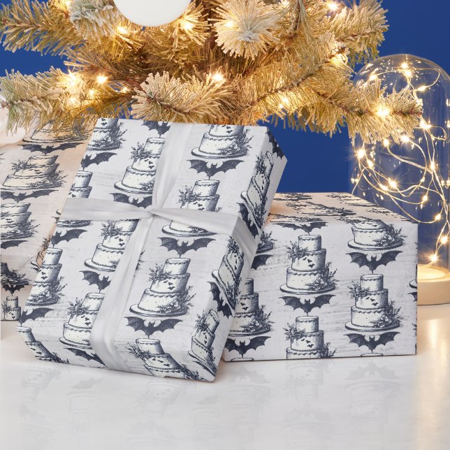 Cake Bat Wrapping Paper (Holidays)