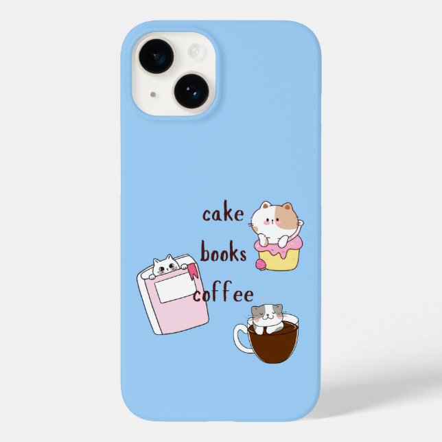 Cake Books Coffee Case-Mate iPhone Case (Back)