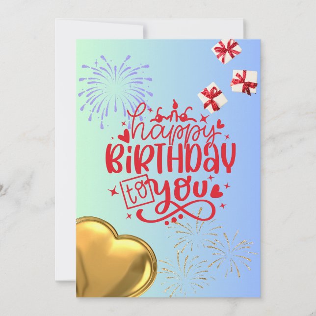 Cake & Candles Card (Front)