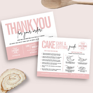Cake Care & Cutting Guide V2, Cake Serving Guide Thank You Card