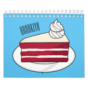 Cake cartoon illustration calendar