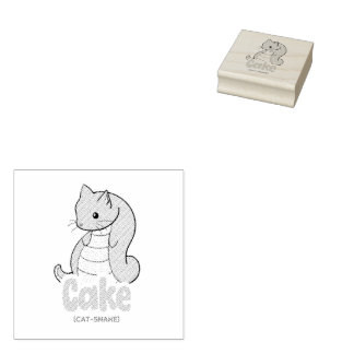Cake (Cat + Snake) Cute Stamp with Ink