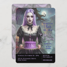 Cake & Chaos, Purple Goth Teen Girl Birthday
