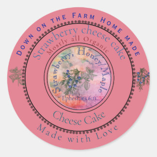 cake customisable classic round st sticker