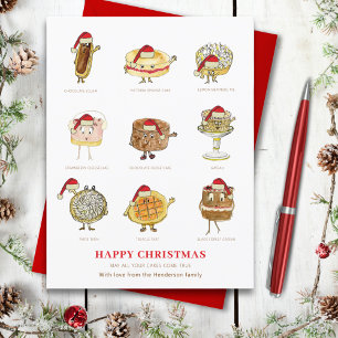 Cake cute baking illustration  holiday postcard