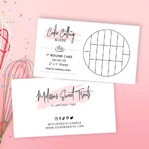 Cake Cutting Guide 7" Round Cake 2x1" Portions Enclosure Card