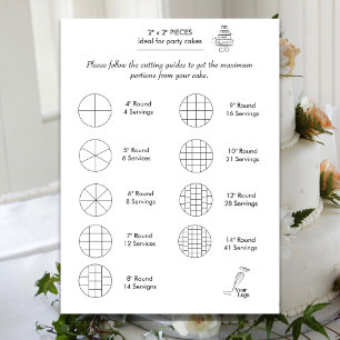 Cake Cutting Guide Round Wedding Simple