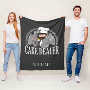 Cake Dealer Funny Bakery Owner Gag Fleece Blanket