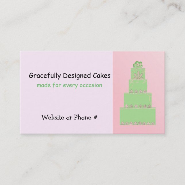 Cake Decorating/Baking Business Card (Front)