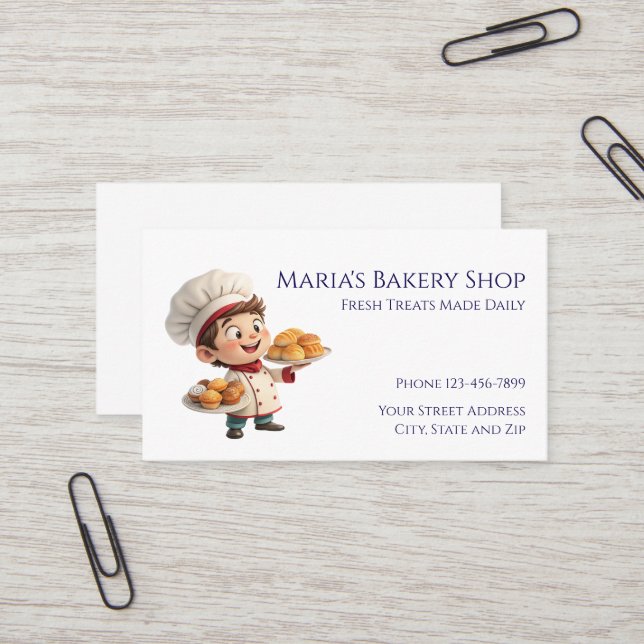 Cake Decorator Baker Bakery Business Card (Front/Back In Situ)
