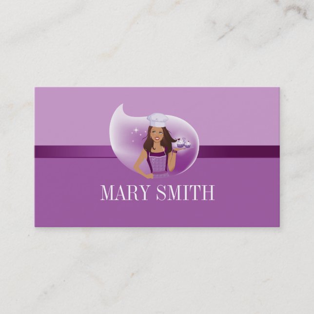 Cake Decorator Party Planning Business Card (Front)