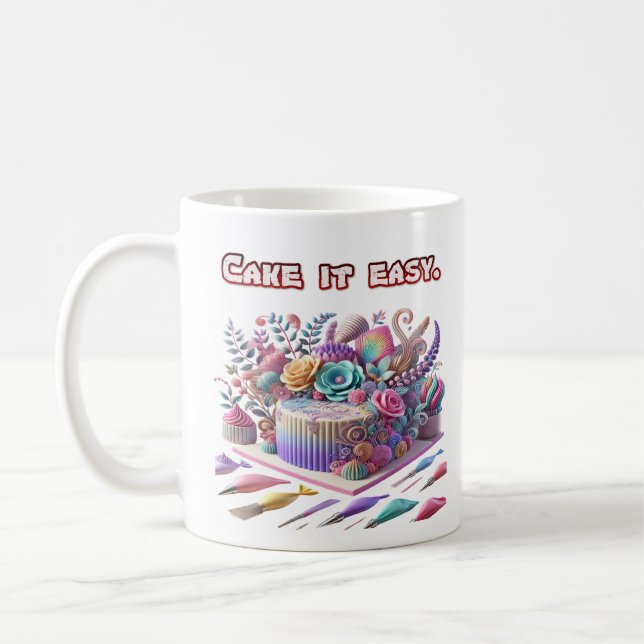 Cake design coffee mug (Left)