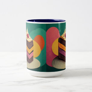 Cake Design Two-Tone Coffee Mug