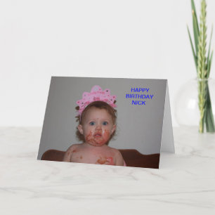 CAKE FACE BIRTHDAY Card