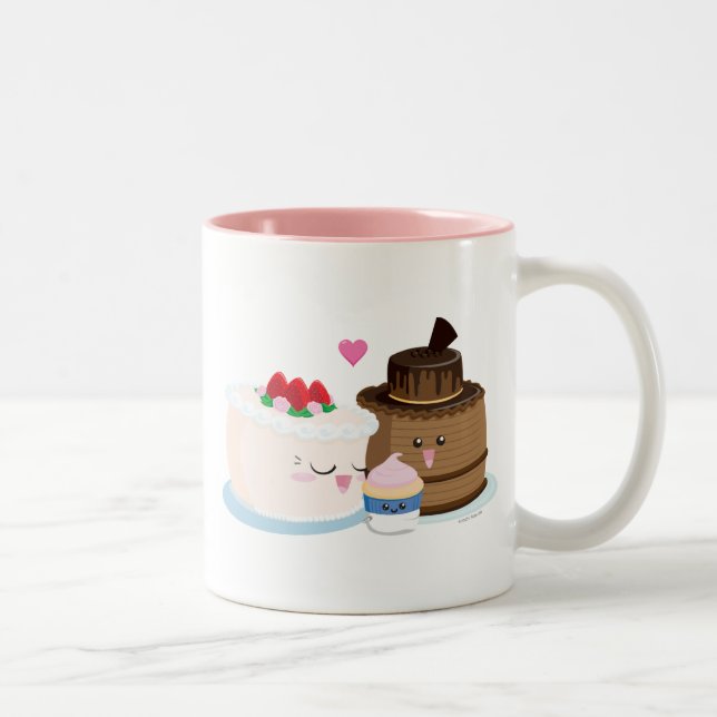 Cake Family Two-Tone Coffee Mug (Right)