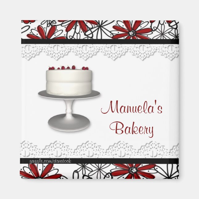 Cake Flower Border Magnet (Front)