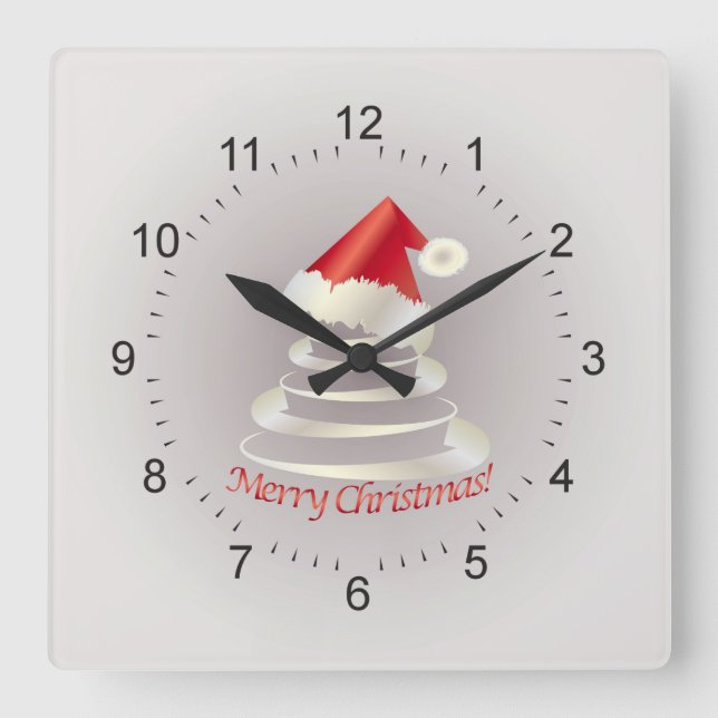 Cake for Santa Square Wall Clock (Front)