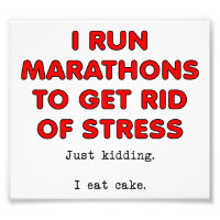 Cake for Stress Funny Poster