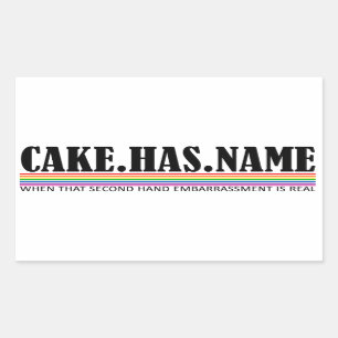 Cake Has Name 2 - AC Rectangular Sticker
