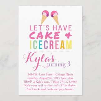 Cake & Ice Cream Invite