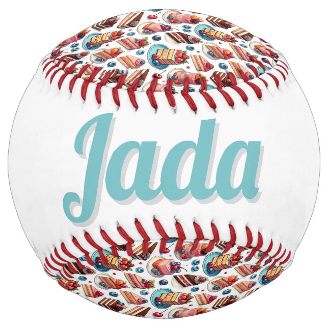 Cake in Your Face (personalise) Softball (Back)