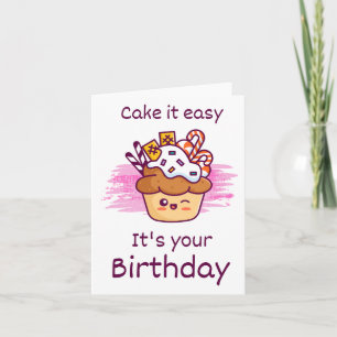 Cake It Easy Puns Birthday Card