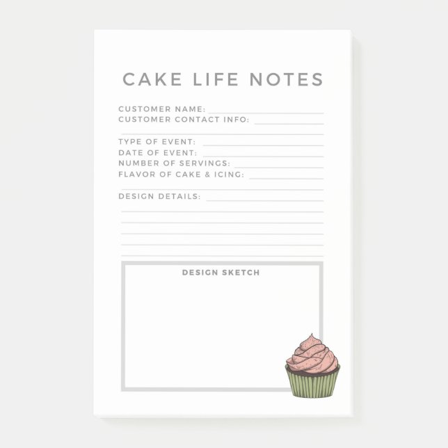 Cake Life Sticky Note Planner (Front)