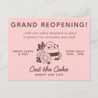 Cake Logo Bakery Business Grand Reopening