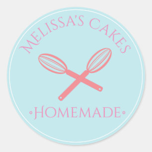 Cake Logo Stickers Homemade Bakery Any Colour Whis