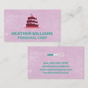 Cake Logo Whisk Business Card