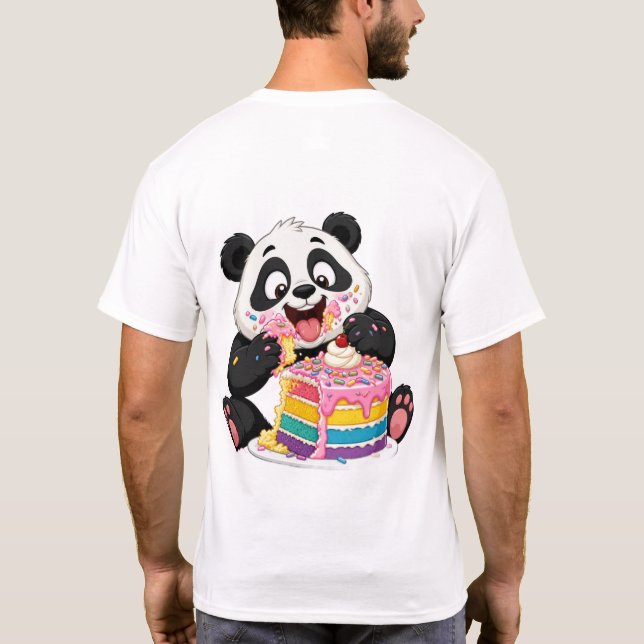 Cake Lover Panda T-Shirt (Back)