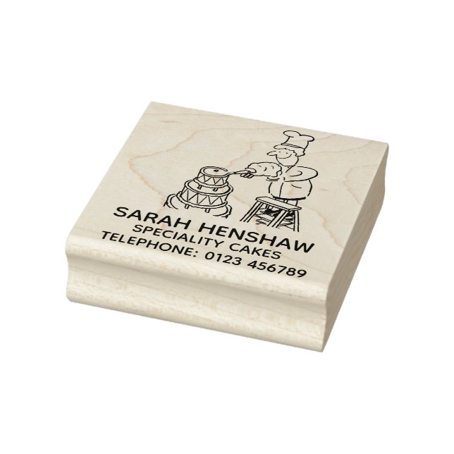Cake Maker & Cake Making Rubber Stamp (Stamp)