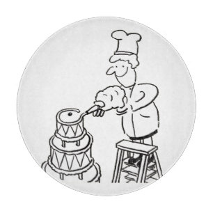 Cake Maker Decorating Giant Cake Cutting Board