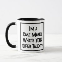 Cake Maker Super Talent. Two Tone Coffee Mug