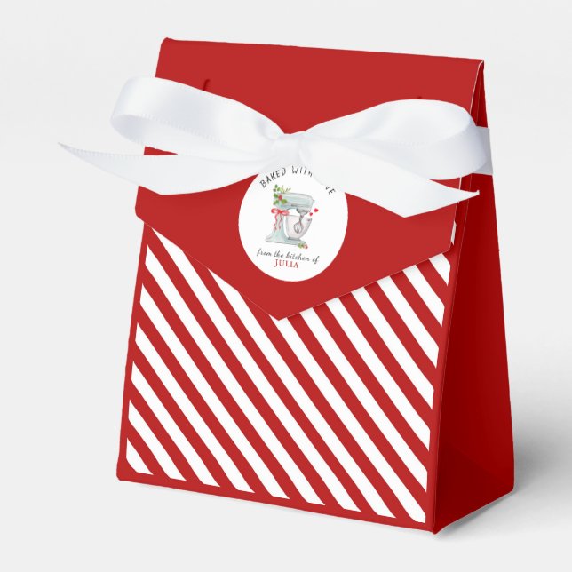 Cake Mixer Baked with Love Favour Box (Front Side)