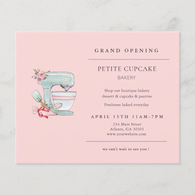 Cake mixer Bakery Grand Opening  Flyer (Front)
