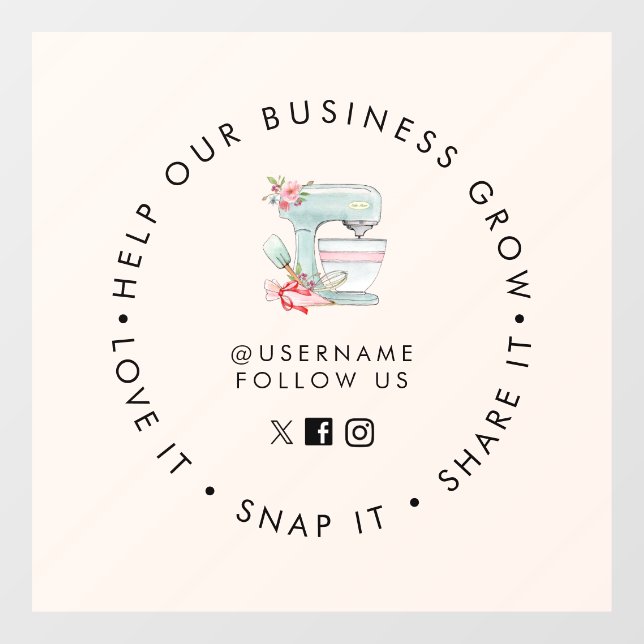 Cake mixer Bakery Social media follow  (Sheet)