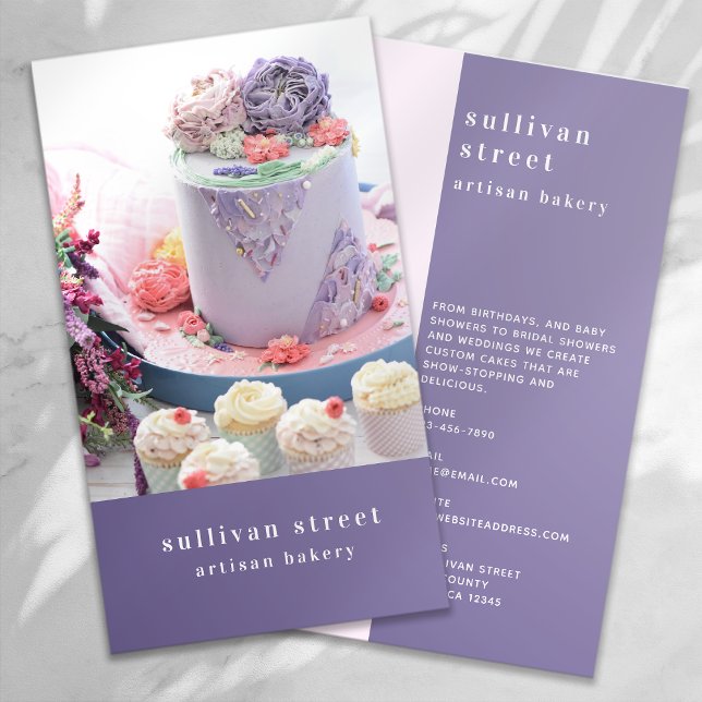 Cake Photo Artisan Bakery Business Card (Creator Uploaded)