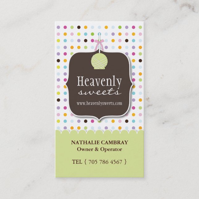 Cake Pop Business Card (Front)