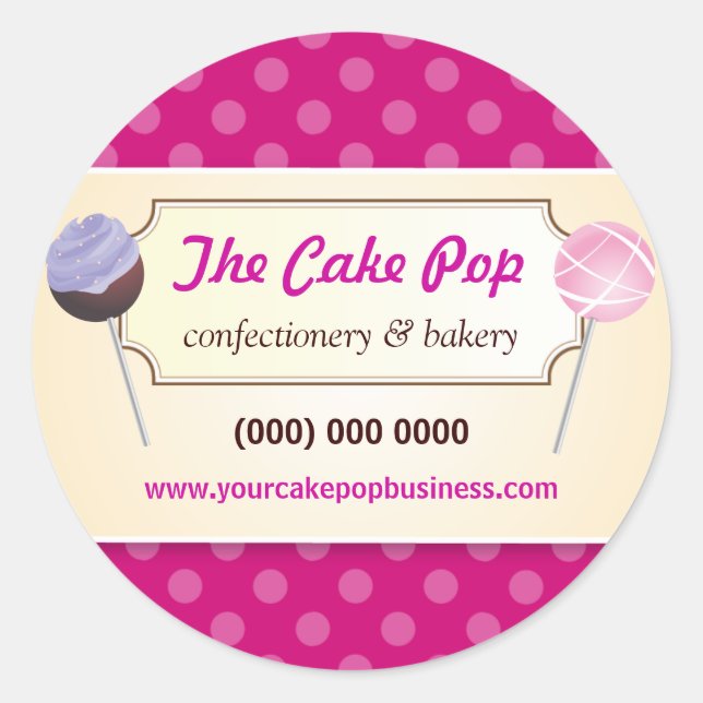 Cake Pop Dots Promotional Sticker (Front)