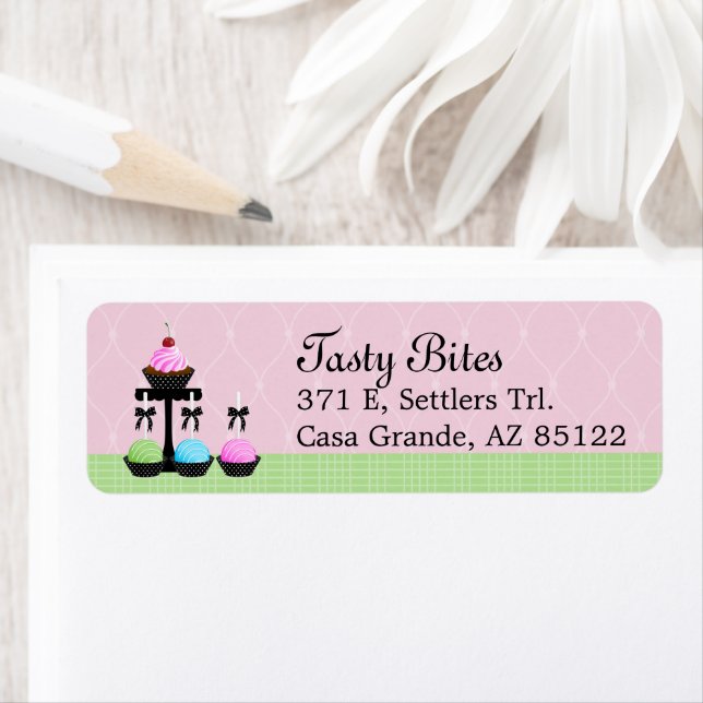 Cake Pops and Bakery Cupcake Return Address Label (Insitu)