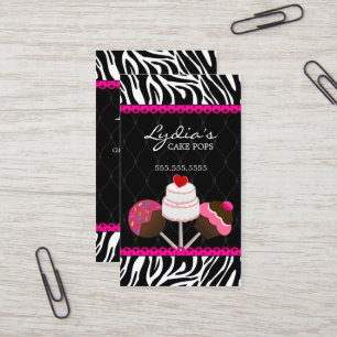 Cake Pops Bakery Business Card