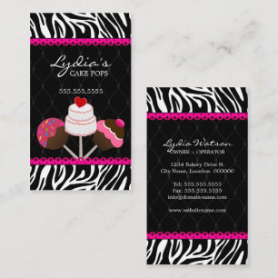 Cake Pops Bakery Business Card